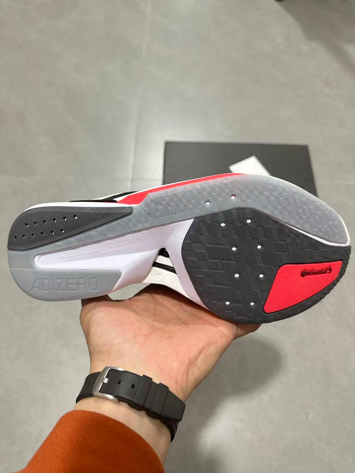 Adidas Lightstrike Pro Running Shoes White Black Red