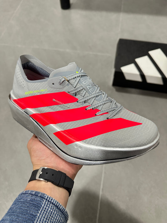adidas Adizero Adios Pro 5 Running Shoes Grey Red