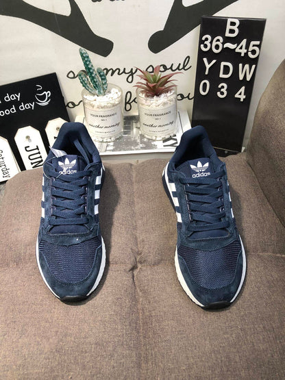 Adidas ZX 500 Navy and White Retro Sneakers YDW034