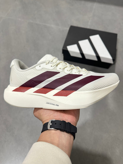 Adidas Lightstrike Pro Running Shoes in White and Burgundy