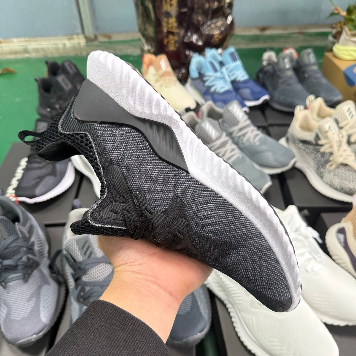 adidas Alphabounce HP AMSM Black and White Sneakers