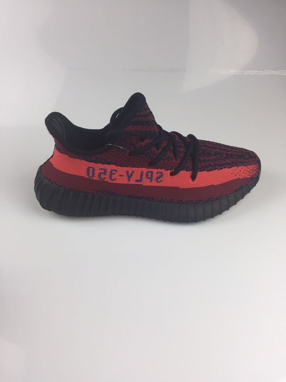 Adidas Yeezy Boost 350 V2 Black and Burgundy Sneakers
