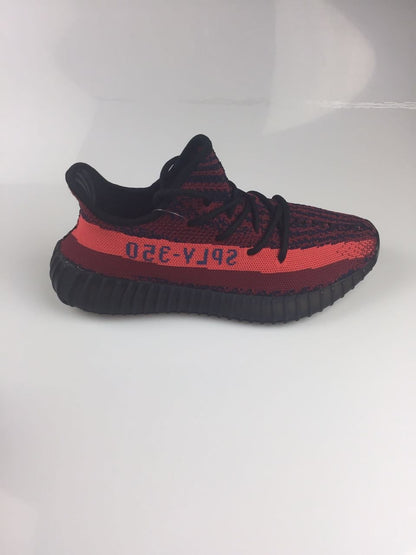 Adidas Yeezy Boost 350 V2 Black and Burgundy Sneakers