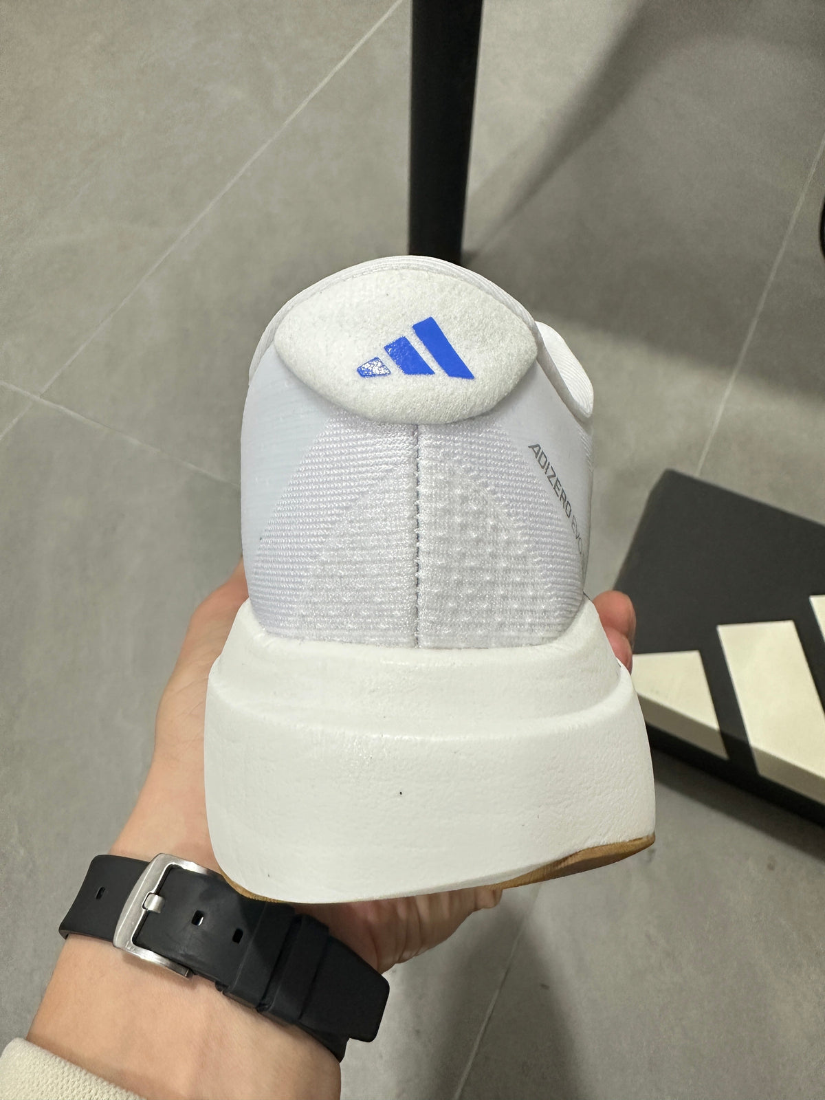 Adidas Lightstrike Pro Running Shoes White Blue JS4454