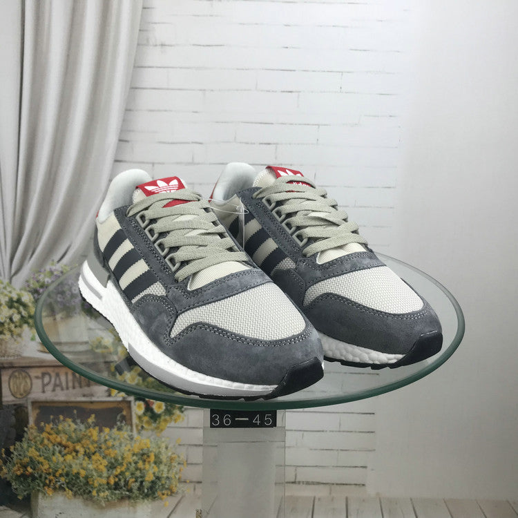 adidas ZX 500 RM Retro Running Sneakers, Grey and White