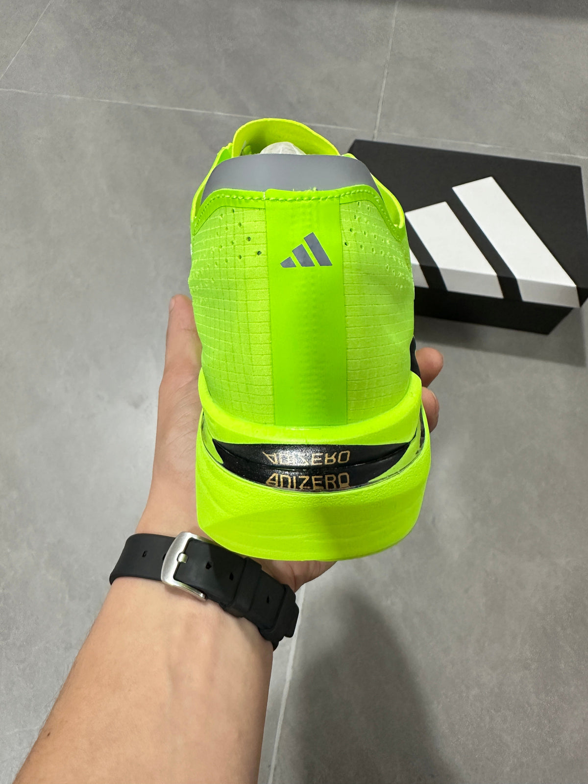 Adidas Lightstrike Pro Running Shoes in Neon Yellow and Black KI8297