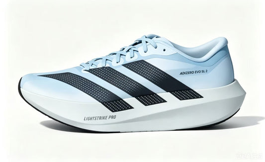Adizero Evo SL 2 Light Blue and Black Running Shoes
