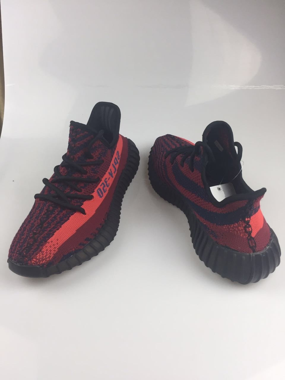 Adidas Yeezy Boost 350 V2 Black and Burgundy Sneakers