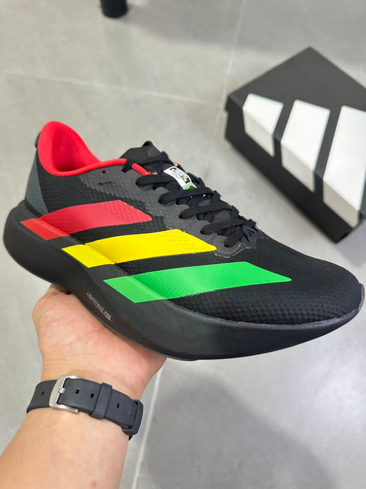 Adidas Lightstrike Pro Running Shoes, Black Green Yellow Red KJ6160