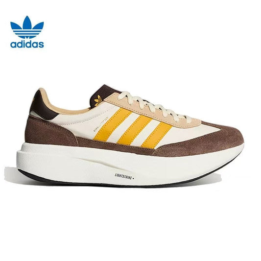 Adidas Lightstrike Running Sneakers in Brown, Yellow and White
