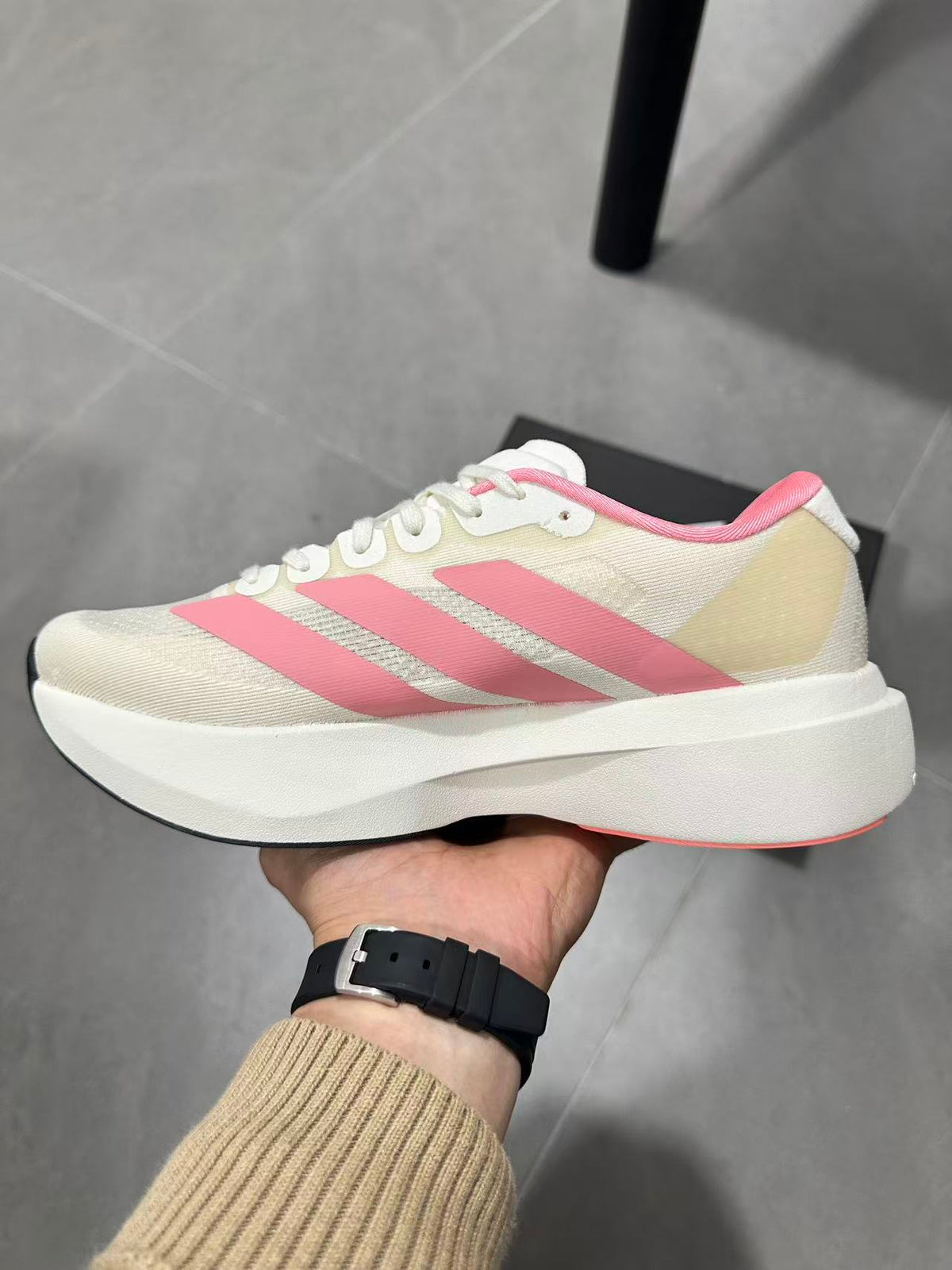 adidas Adizero Lightstrike Pro Running Shoes White Pink