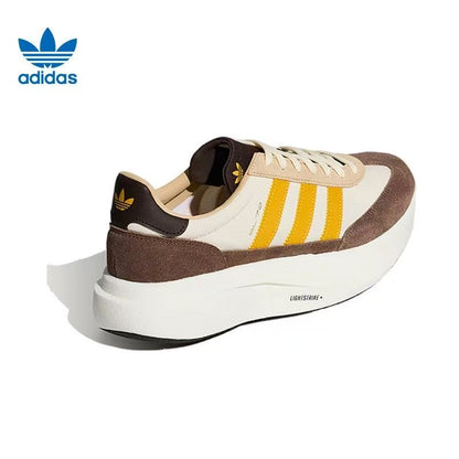 Adidas Lightstrike Running Sneakers in Brown, Yellow and White