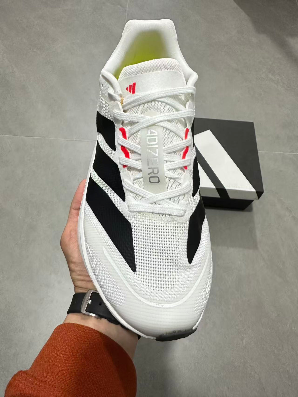 Adidas Lightstrike Pro Running Shoes White Black Red