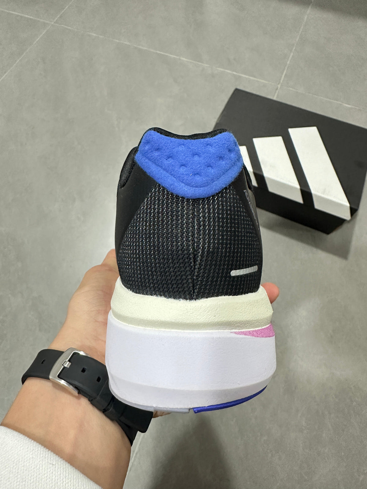 adidas Adizero Boston 13 Running Shoes Black White Purple