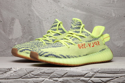 Adidas Yeezy Boost 350 V2 Sneaker in Lime Green and Brown