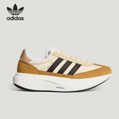 adidas Nizza Platform Low Sneakers in Cream and Tan