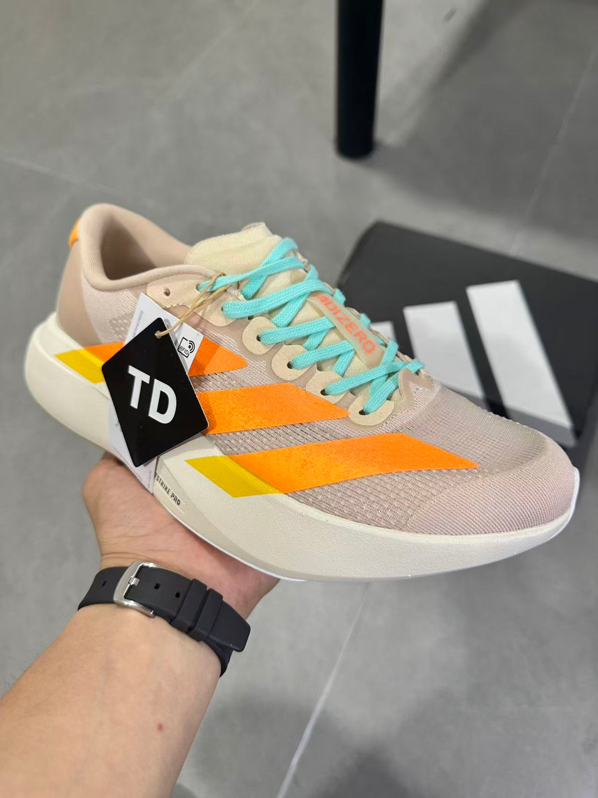Adidas Lightstrike Pro Running Shoes, Beige Orange