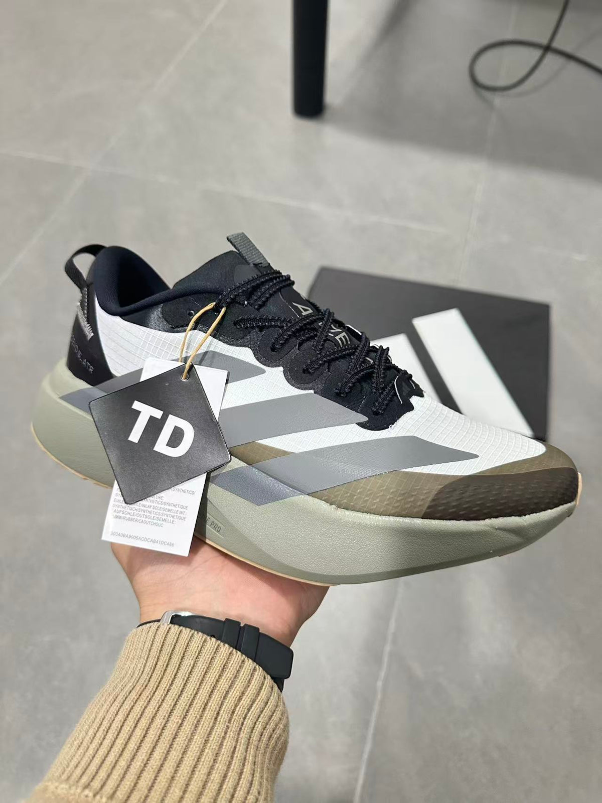 Adidas Adizero SL Running Shoes in Black and White