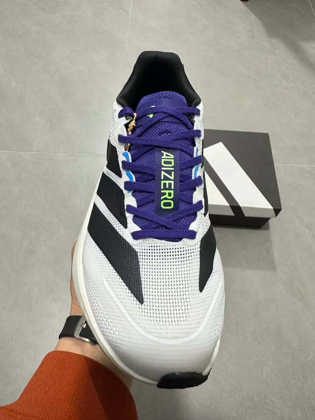 Adidas Adizero Lightstrike Pro Running Shoes White Purple