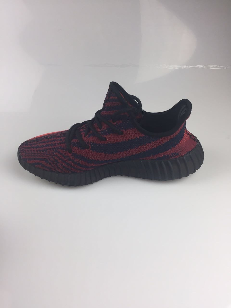 Adidas Yeezy Boost 350 V2 Black and Burgundy Sneakers