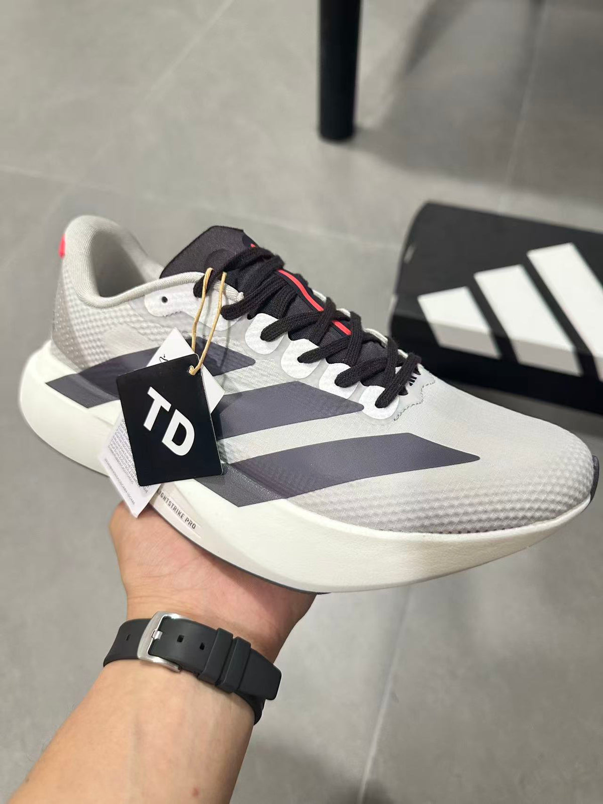 Adidas Lightstrike Pro Running Shoes White Gray KJ3670
