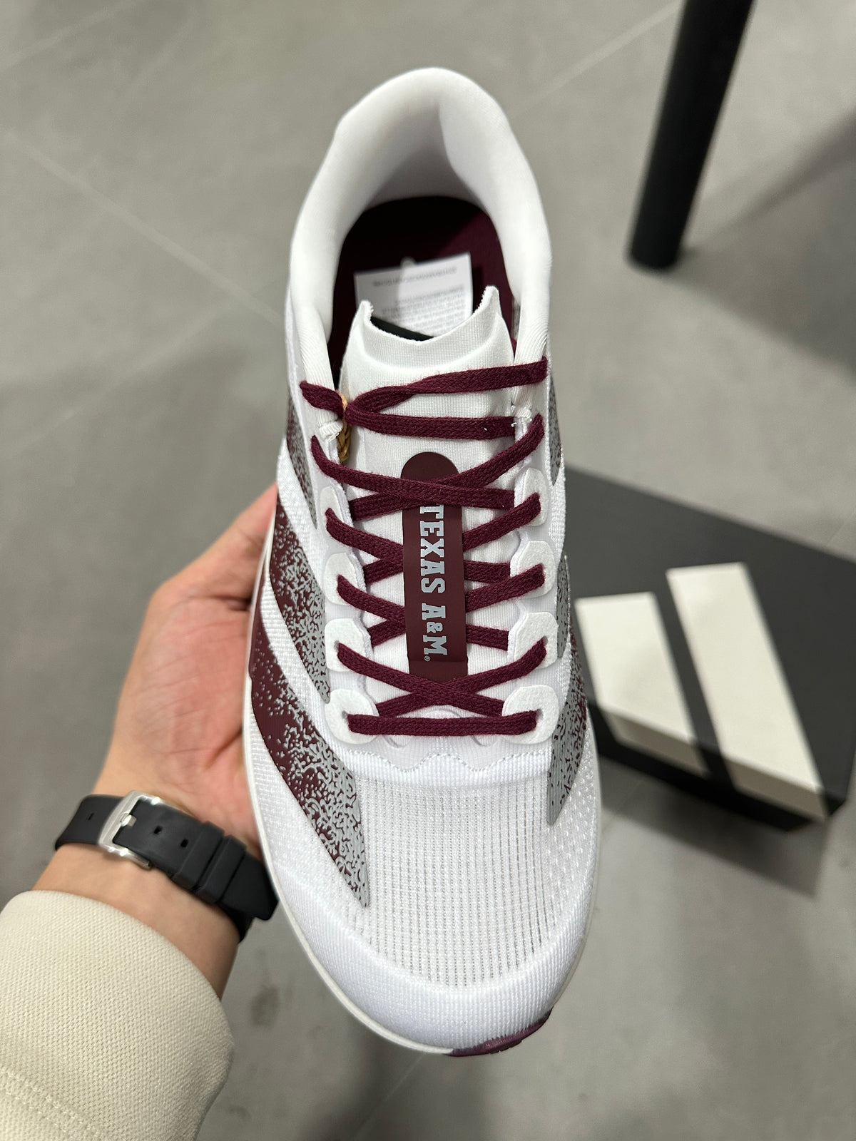 Adidas Lightstrike Pro Running Shoes White Burgundy JQ4566