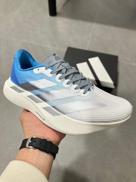 adidas Adizero EVO SL White Blue Running Shoes JR2027