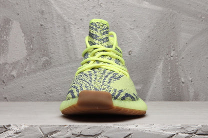 Adidas Yeezy Boost 350 V2 Sneaker in Lime Green and Brown