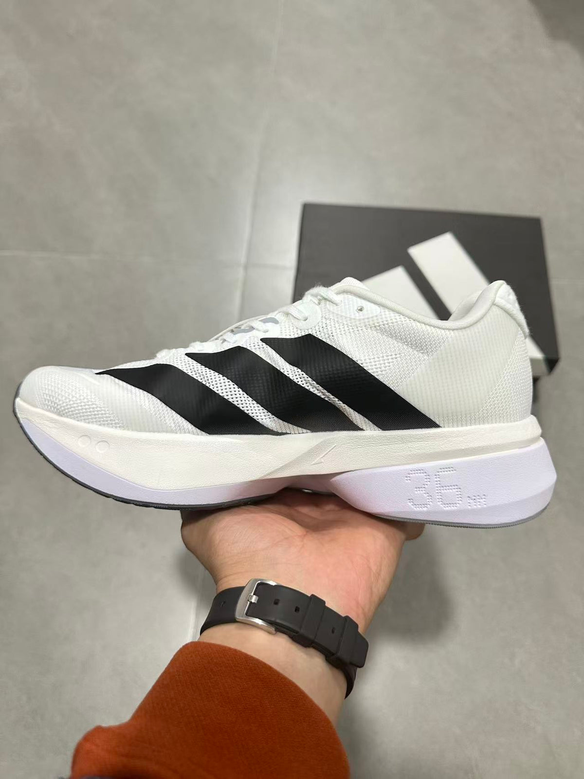adidas Adizero Lightstrike Pro Running Shoes White Black JS4939