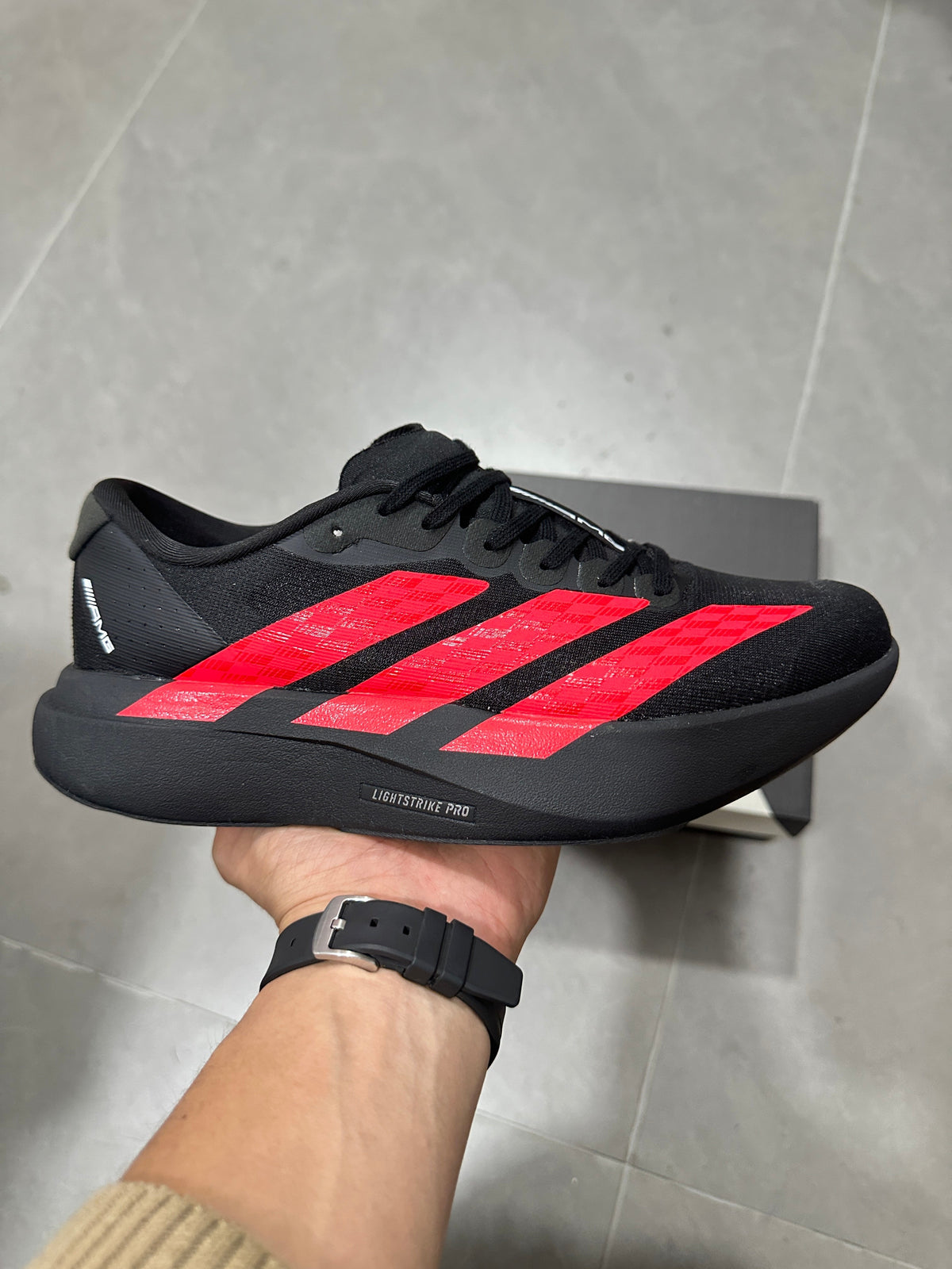 Adidas Lightstrike Pro AMG Black and Red Running Shoes KH8832