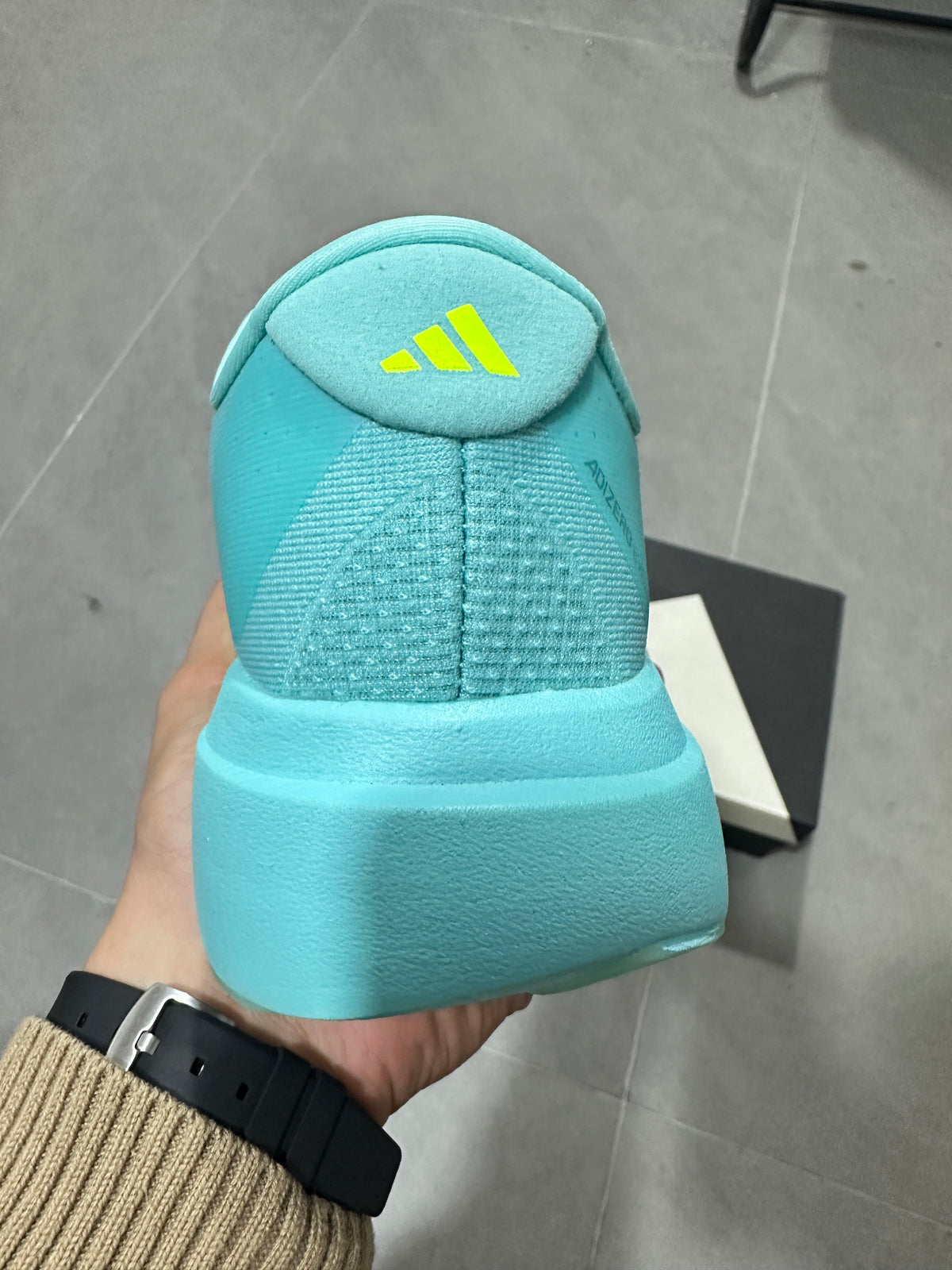 Adidas Lightstrike Pro Running Shoes, Turquoise and Volt