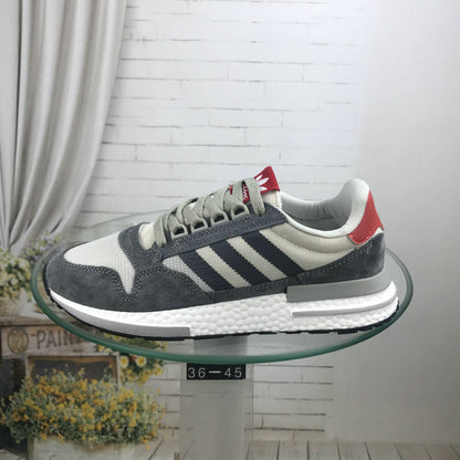adidas ZX 500 RM Retro Running Sneakers, Grey and White
