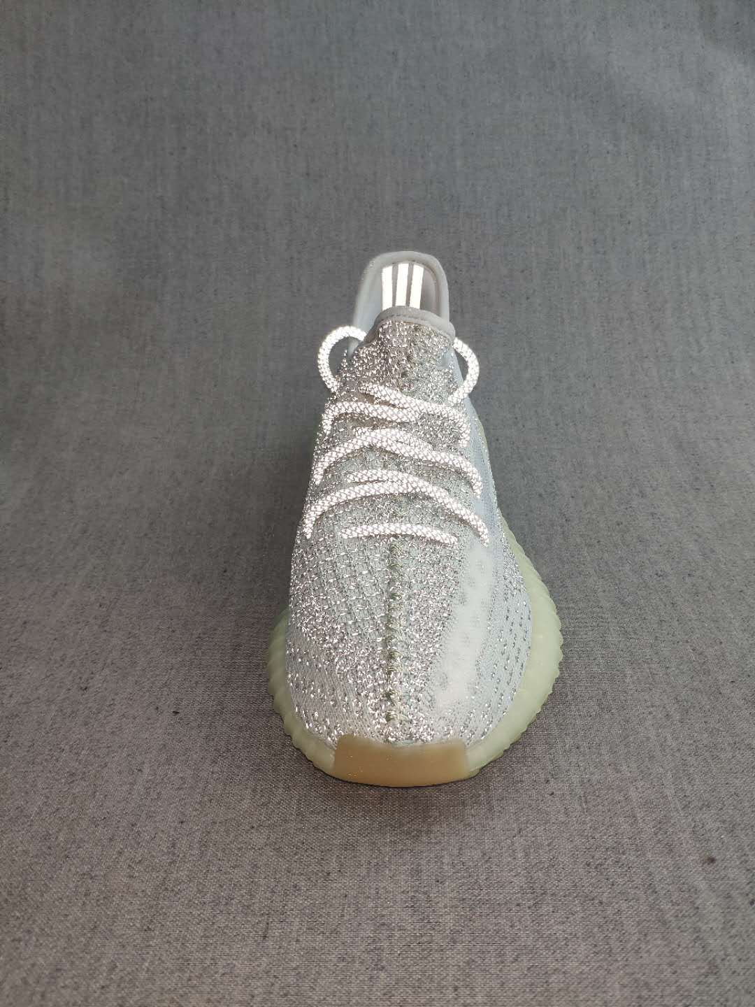 Adidas Yeezy Boost 350 V2 Knit Sneakers in Gray and Cream