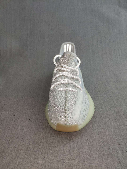 Adidas Yeezy Boost 350 V2 Knit Sneakers in Gray and Cream