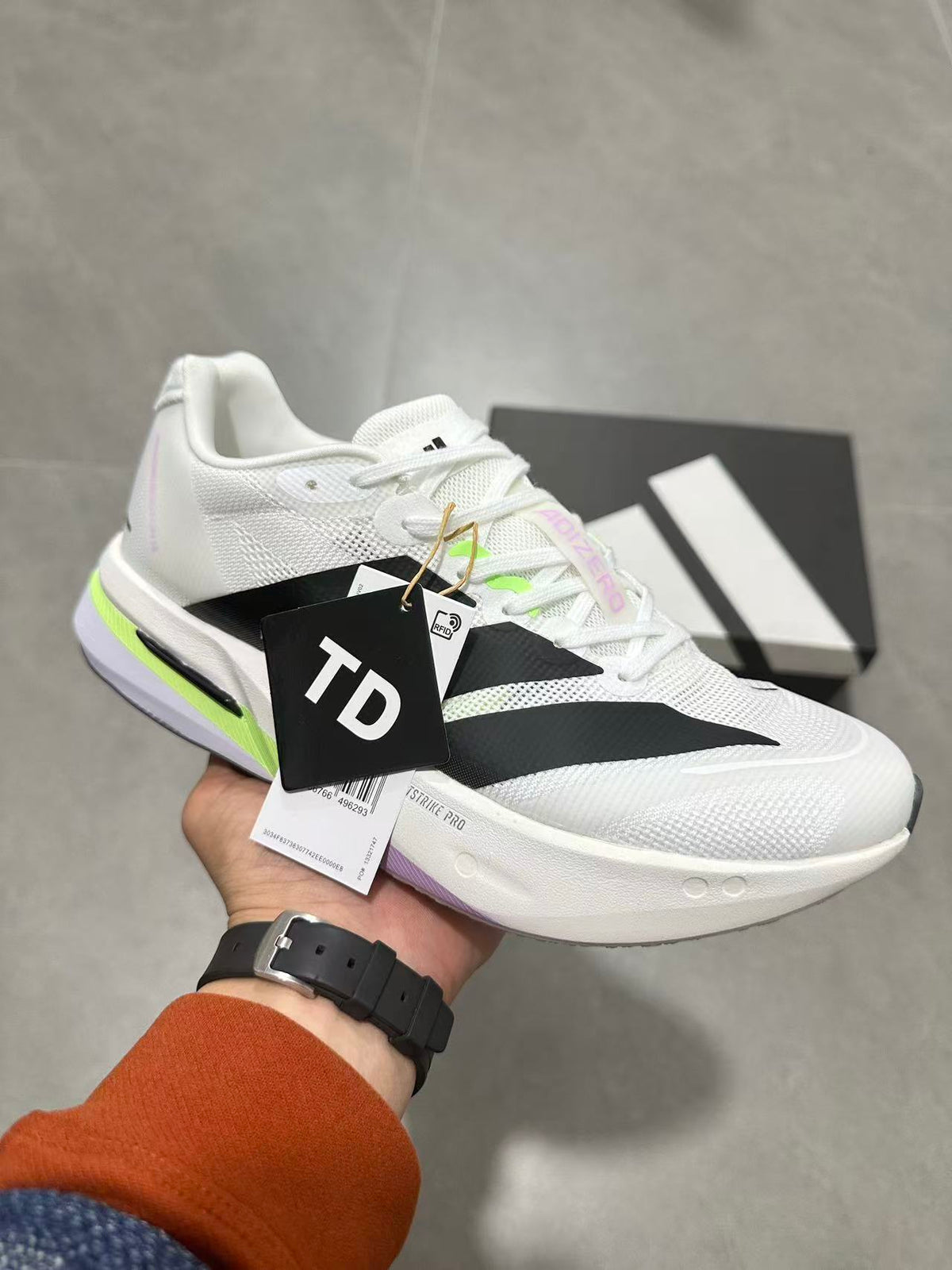 Adidas Lightstrike Pro Running Shoes White Black