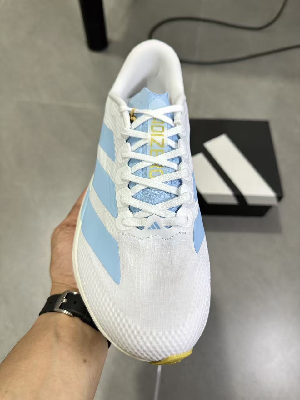 Adidas Lightstrike Pro White Blue Running Shoes JQ4527