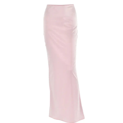 2026 Summer Fashionable Satin Maxi Skirt for Women