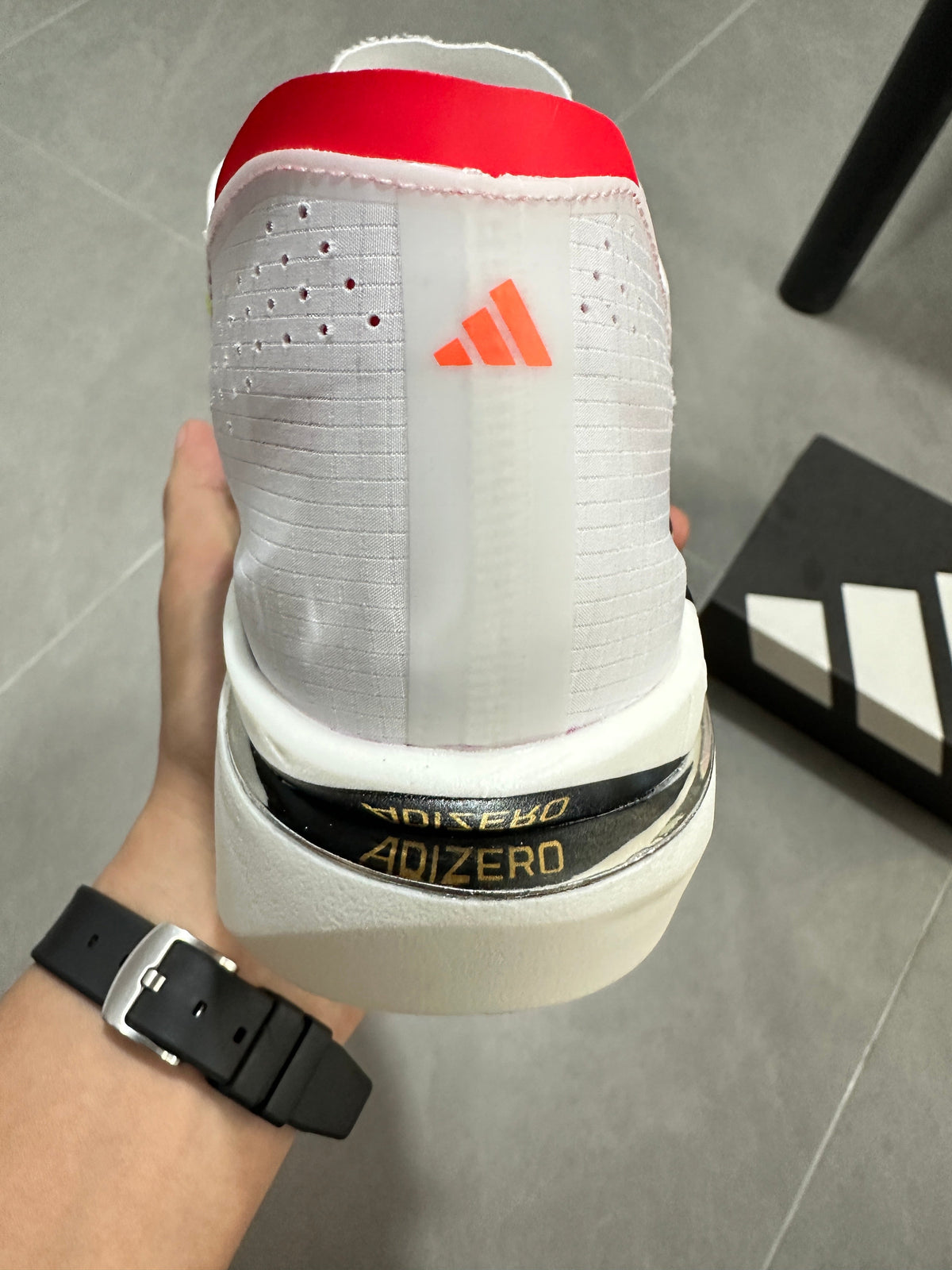 adidas Lightstrike Pro Running Shoes White Black KI8290