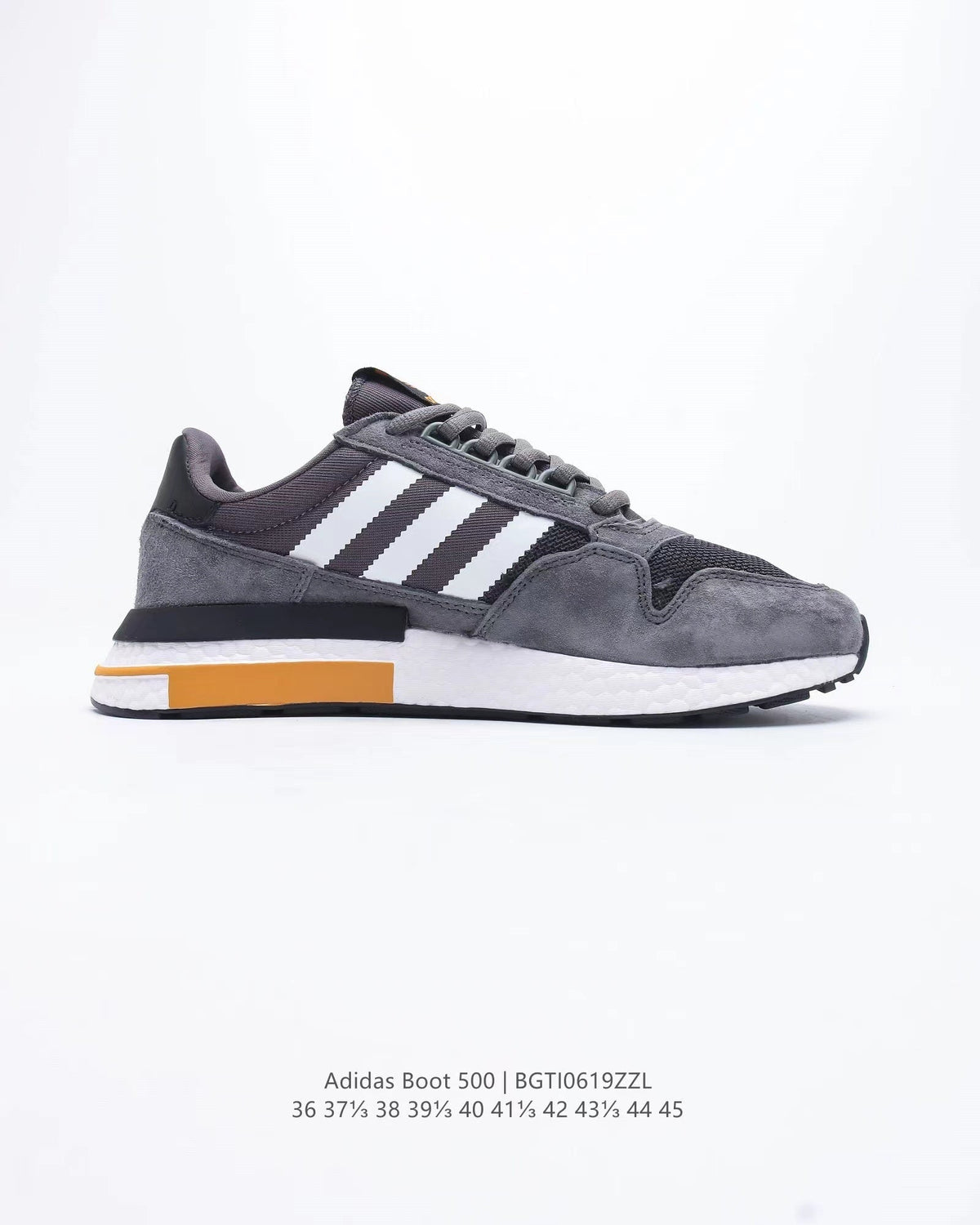 adidas Boot 500 Running Sneakers Grey Black Orange