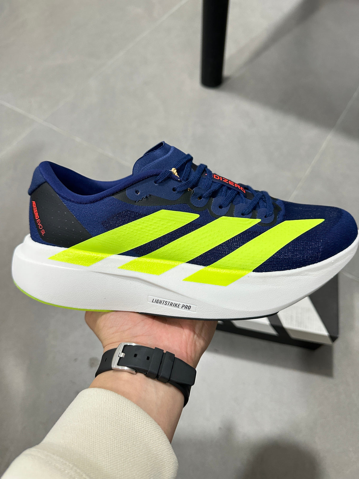 Adidas Lightstrike Pro Running Shoes Navy Volt