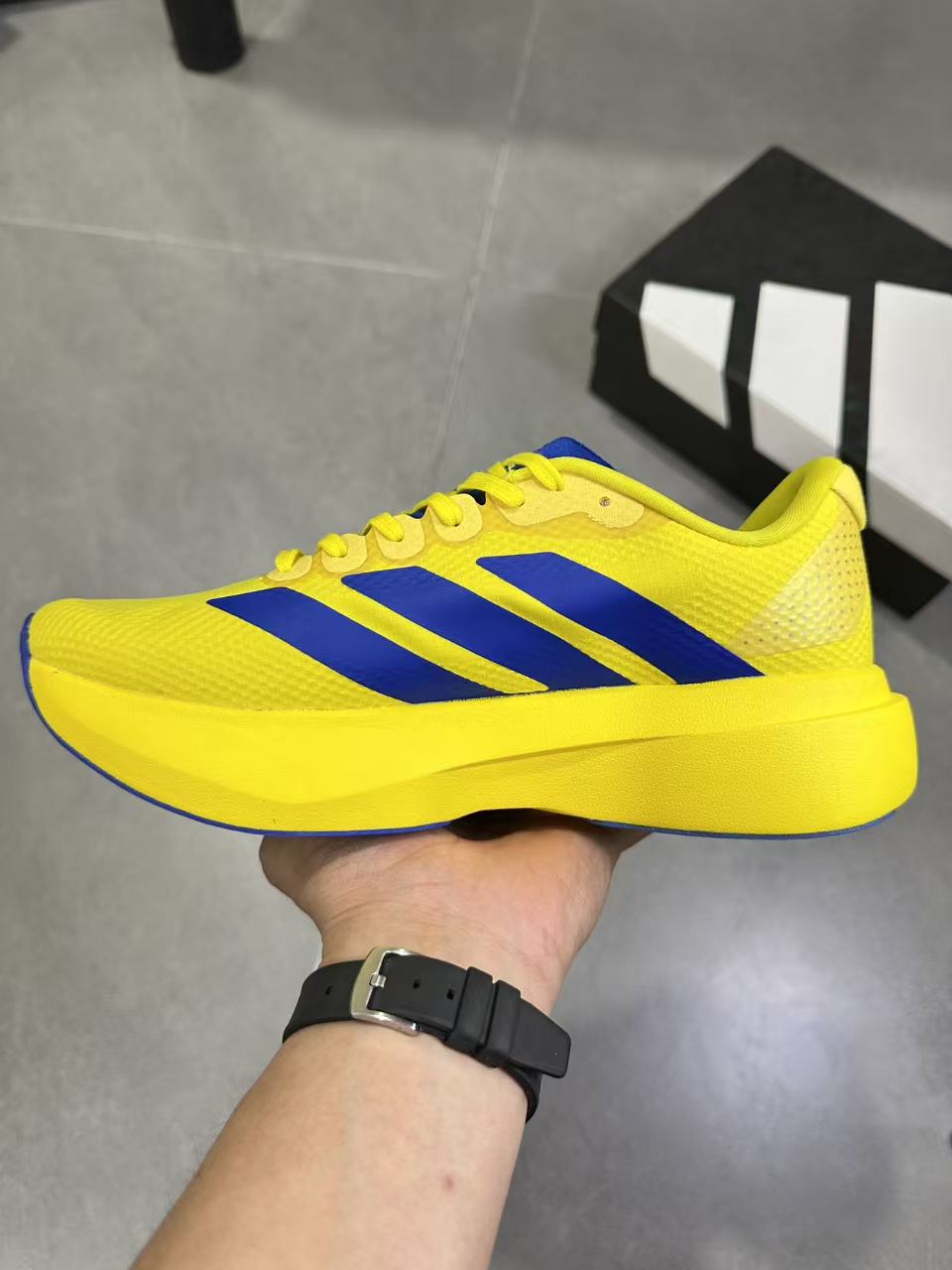 Adidas Lightstrike Pro Running Shoes, Yellow and Blue