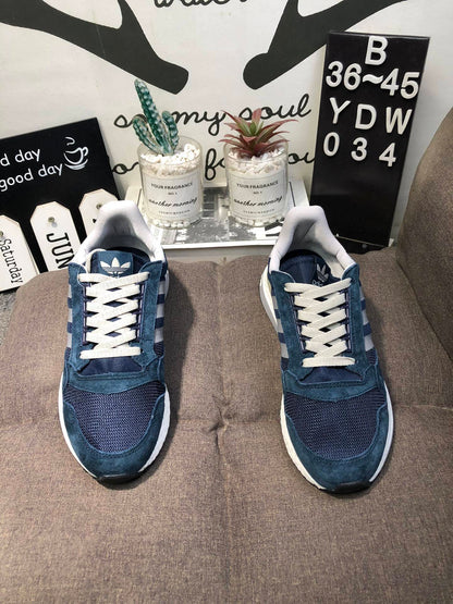 Adidas ZX 500 Retro Sneakers in Navy and Gray YDW034