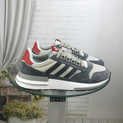 adidas ZX 500 RM Retro Running Sneakers, Grey and White