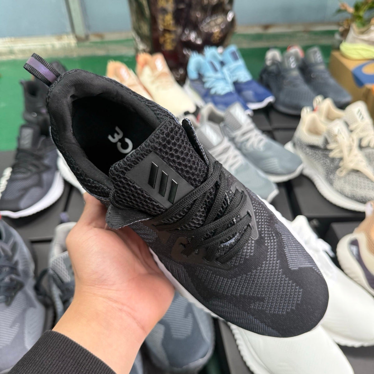 adidas Alphabounce HP AMSM Black and White Sneakers