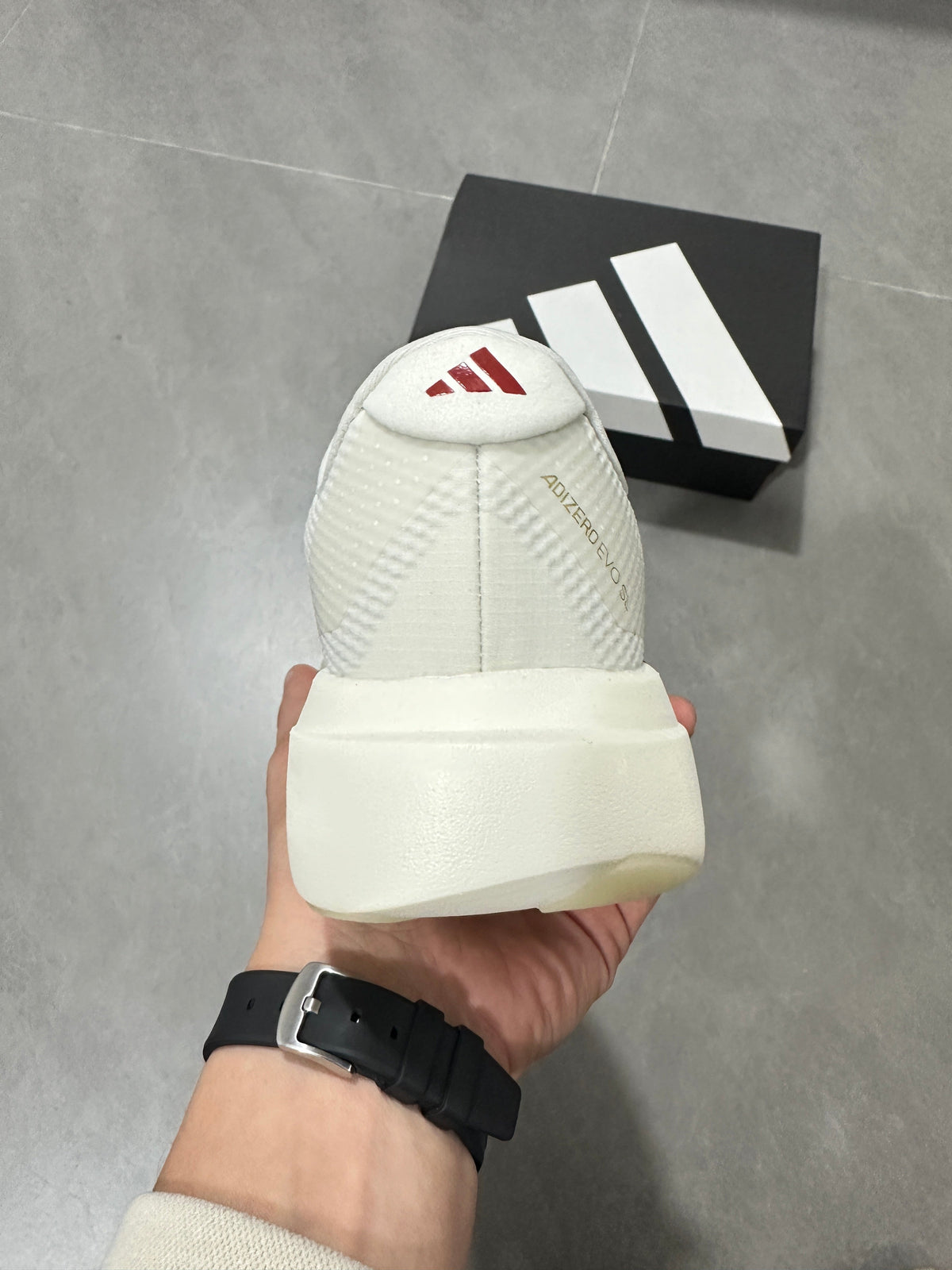 Adidas Lightstrike Pro Running Shoes in White and Burgundy