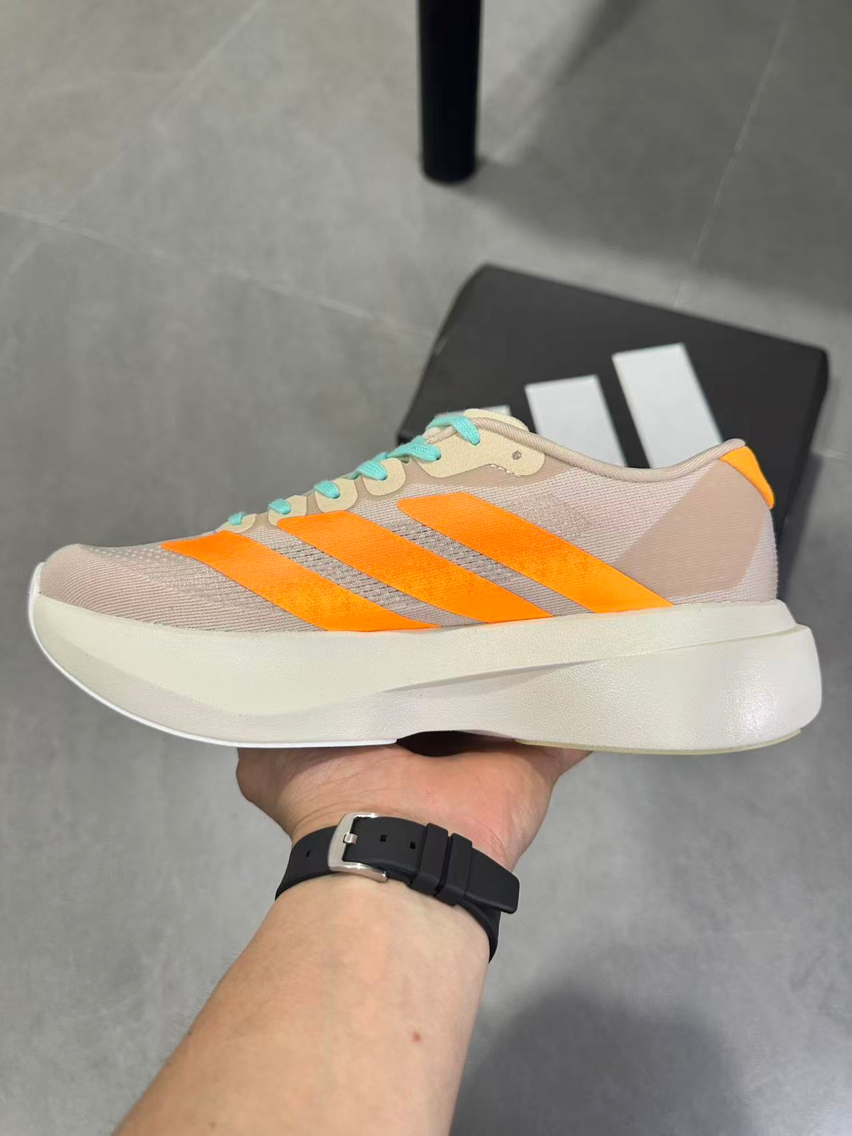 Adidas Lightstrike Pro Running Shoes, Beige Orange