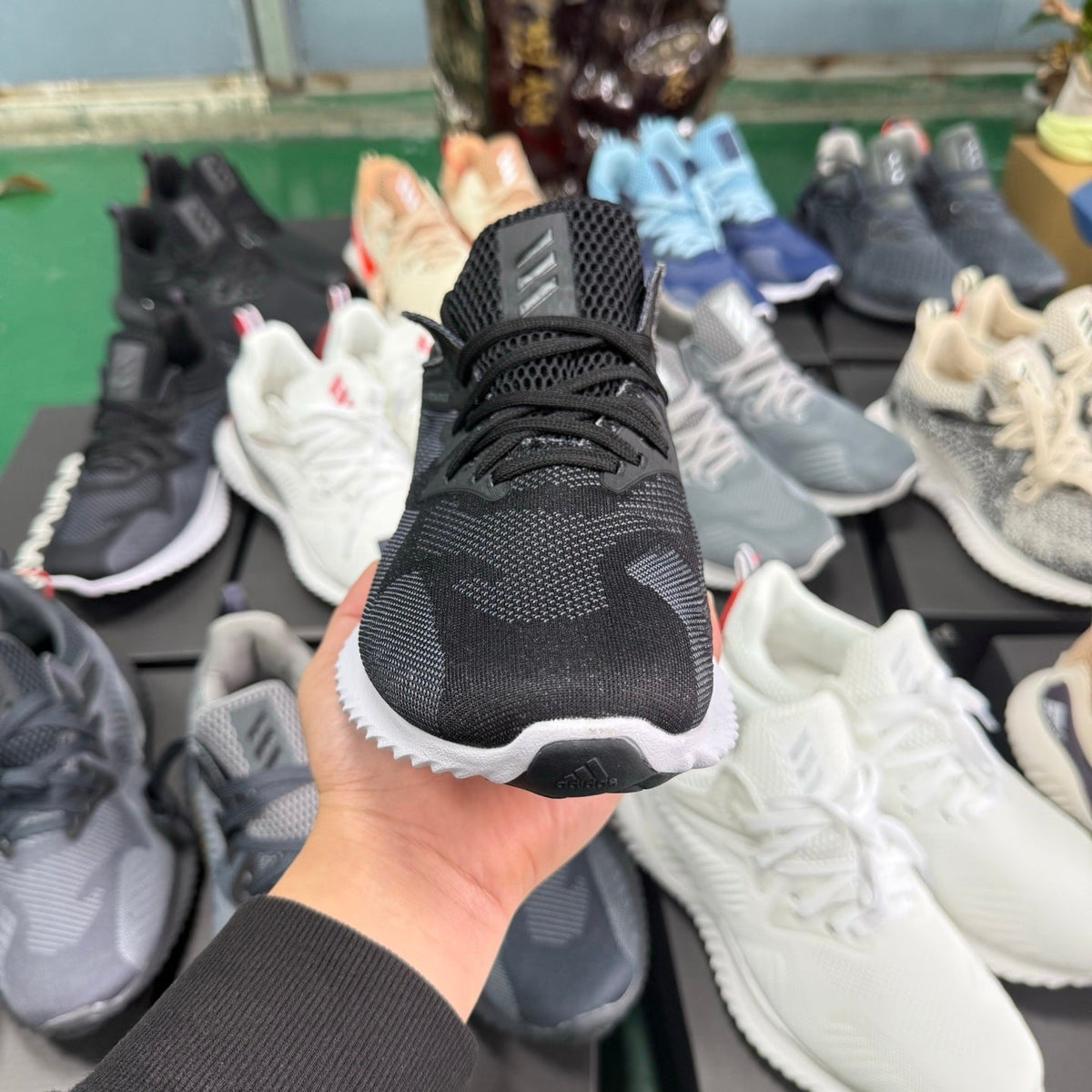 adidas Alphabounce HP AMSM Black and White Sneakers